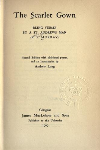 Cover for The scarlet gown