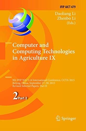 Cover for Computer and Computing Technologies in Agriculture IX