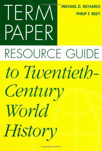 Cover for Term paper resource guide to twentieth-century world history