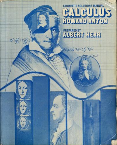 Cover for Student's solutions manual to accompany Calculus, with analytical geometry