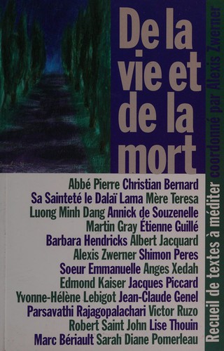Cover for De la vie et de la mort
