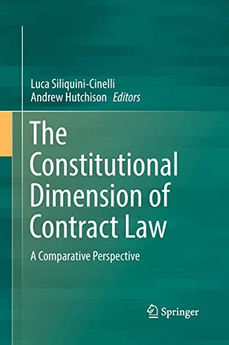 Cover for The Constitutional Dimension of Contract Law