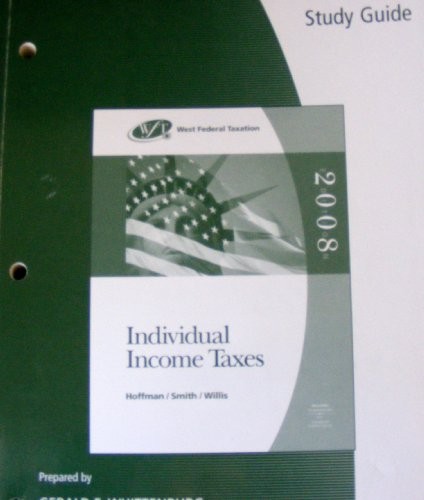 Cover for Study Guide for West Federal Taxation Individual Income Taxes