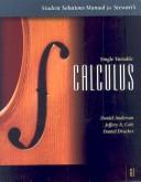 Cover for Single Variable Calculus