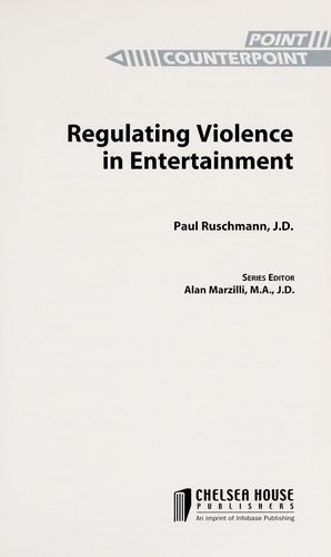 Cover for Regulating violence in entertainment