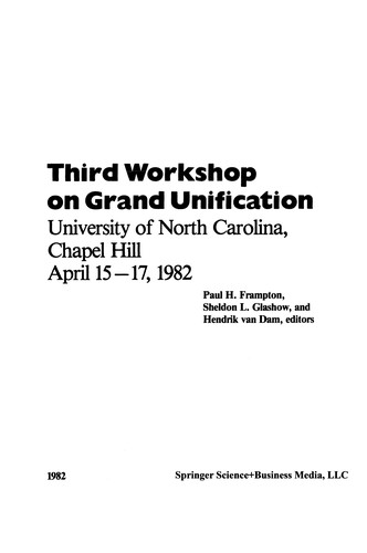 Cover for Third Workshop on Grand Unification