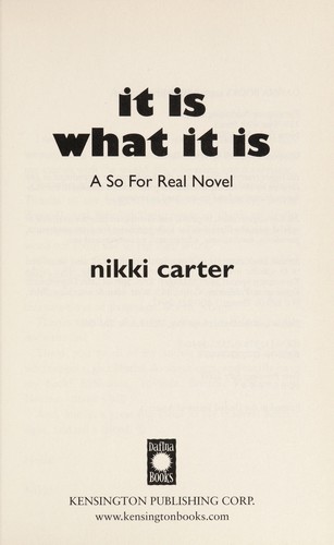 Cover for It is what it is