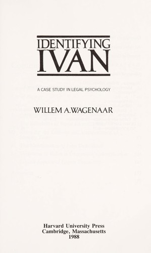 Cover for Identifying Ivan