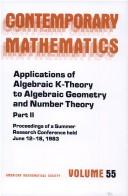 Cover for Applications of algebraic K-theory to algebraic geometry and number theory