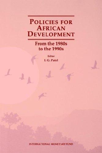 Cover for Policies for African development