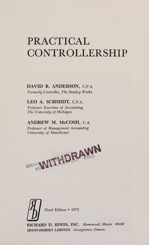Cover for Practical controllership