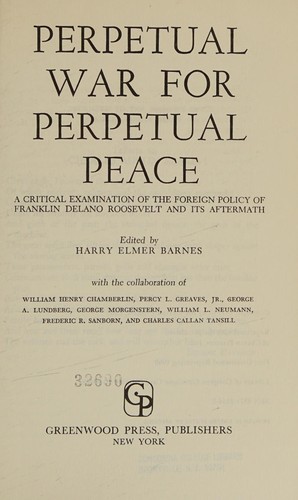Cover for Perpetual war for perpetual peace
