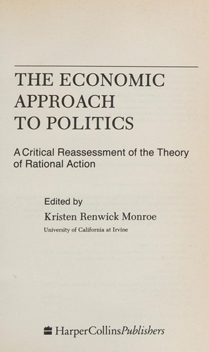 Cover for The Economic approach to politics