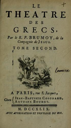 Cover for Le theatre des Grecs