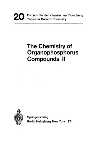 Cover for The Chemistry of Organophosphorus Compounds II (Topics in Current Chemistry)