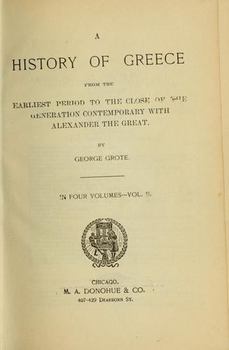 Cover for A History of Greece