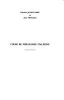 Cover for Cours de philologie italienne