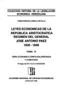 Cover for Leyes económicas de la República aristocrática