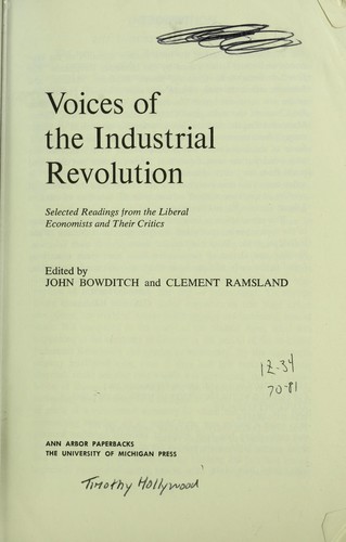Cover for Voices of the industrial revolution