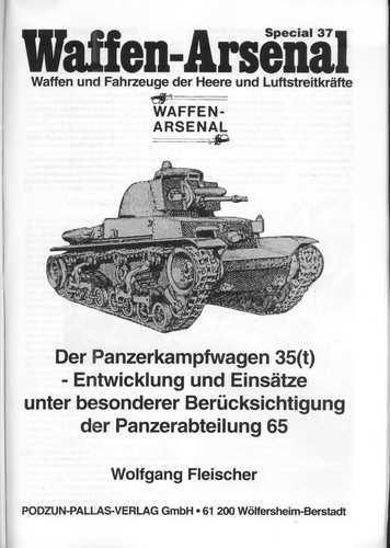 Cover for Der Panzerkampfwagen 35(t)
