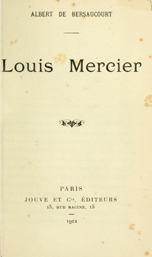 Cover for Louis Mercier