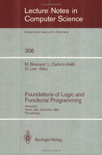 Cover for Foundations of Logic and Functional Programming