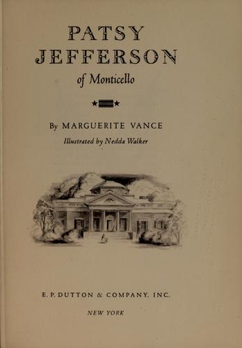 Cover for Patsy Jefferson of Monticello