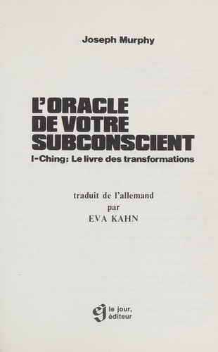 Cover for L'oracle de votre subconscient