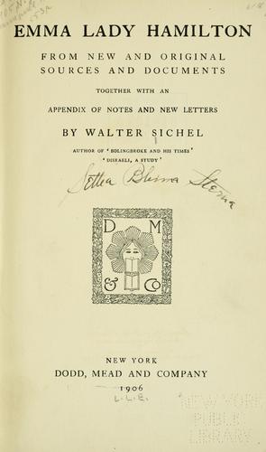 Cover for Emma lady Hamilton