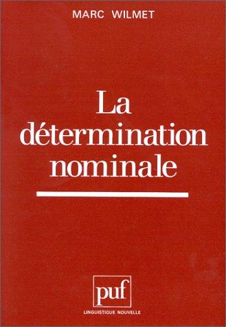 Cover for La détermination nominale
