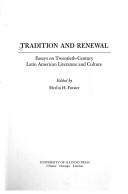 Cover for Tradition and renewal