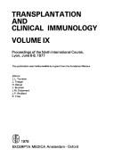 Cover for Transplantation and clinical immunology