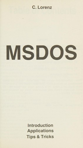 Cover for Msdos