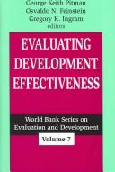 Cover for Evaluating Development Effectiveness (World Bank Series on Evaluation and Development)
