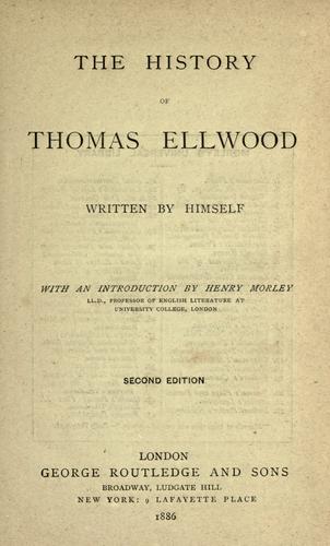 Cover for The History of Thomas Ellwood