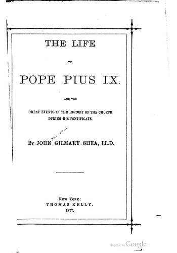 Cover for The story of the life of Pius the Ninth