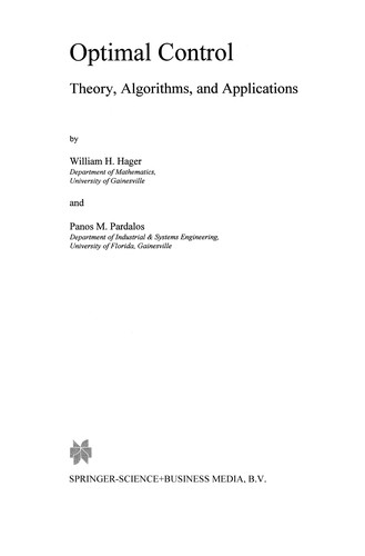 Cover for Optimal Control