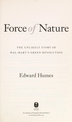 Cover for Force of nature
