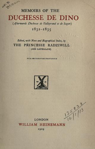 Cover for Memoirs