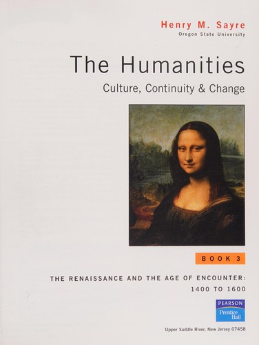 Cover for Humanities The