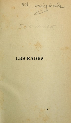 Cover for Les rades