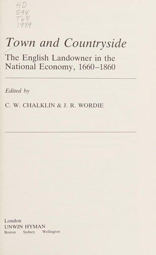 Cover for Town and countryside