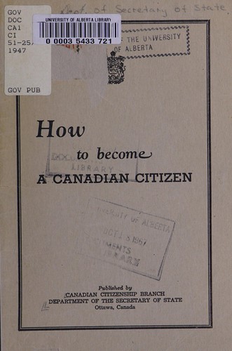 Cover for How to become a Canadian citizen