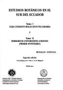 Cover for Estudios Botanicos En El Sur Del Ecuador