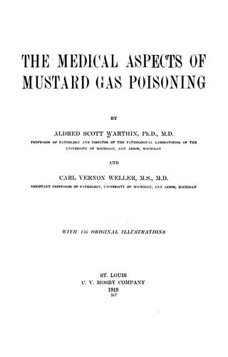 Cover for The medical aspects of mustard gas poisoning