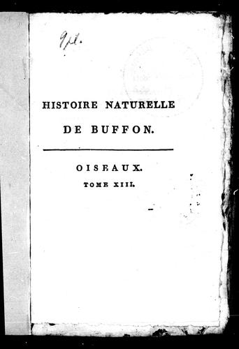 Cover for Histoire naturelle de Buffon