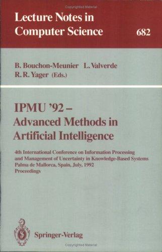 Cover for Ipmu'92 - Advanced Methods in Artificial Intelligence