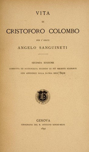 Cover for Vita di Cristoforo Colombo
