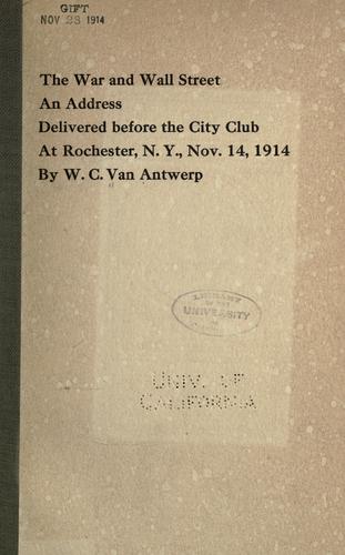 Cover for war and Wall street