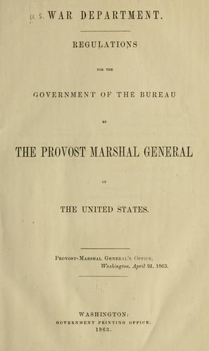 Cover for Regulations...